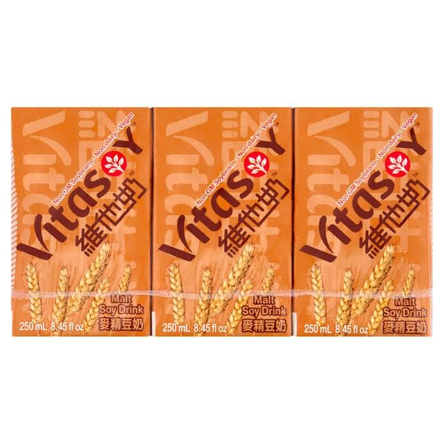 Vitasoy 6 x 250ml Malt Soy Drink - gallery image 1
