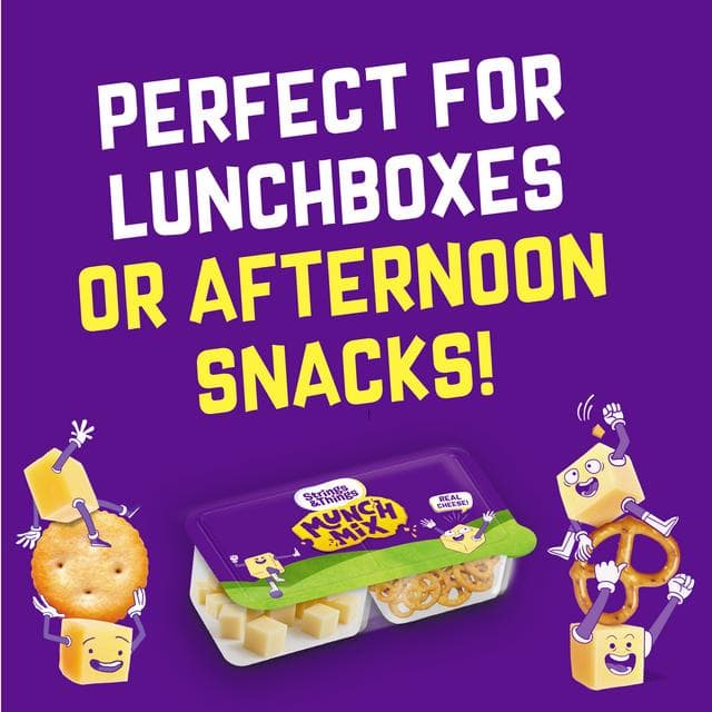 Strings & Things Munch Mix Cheddar Cheese & Crunchy Pretzels 90g - gallery image 3