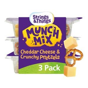 Strings & Things Munch Mix Cheddar Cheese & Crunchy Pretzels 90g