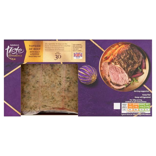 Sainsbury's Beef Topside with Basting Fat, Taste the Difference 1kg - gallery image 1