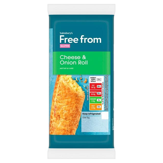 Sainsbury's Free From 110g Cheese & Onion Roll - gallery image 1