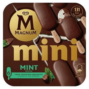 Magnum 6 x 55ml Mini Mint Ice Cream Sticks