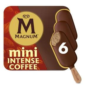 Magnum 6 x 55ml Mini Collection Intense Coffee Ice Cream Sticks