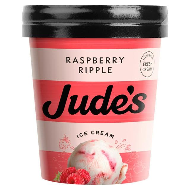 Jude's Raspberry Ripple Ice Cream 460ml - gallery image 1