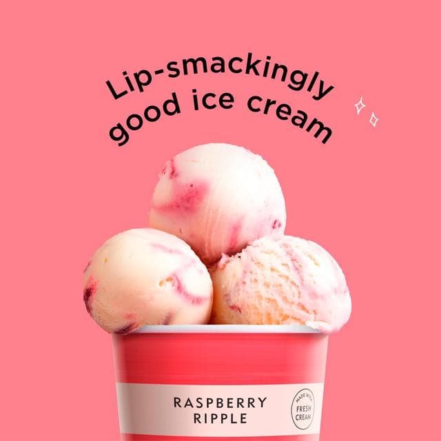 Jude's Raspberry Ripple Ice Cream 460ml - gallery image 2