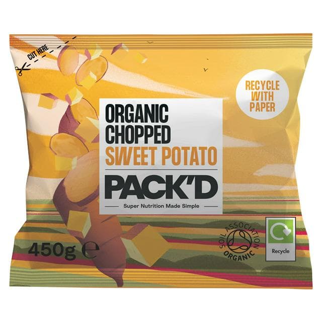 PACK'D Organic Chopped Sweet Potato 450g - gallery image 1