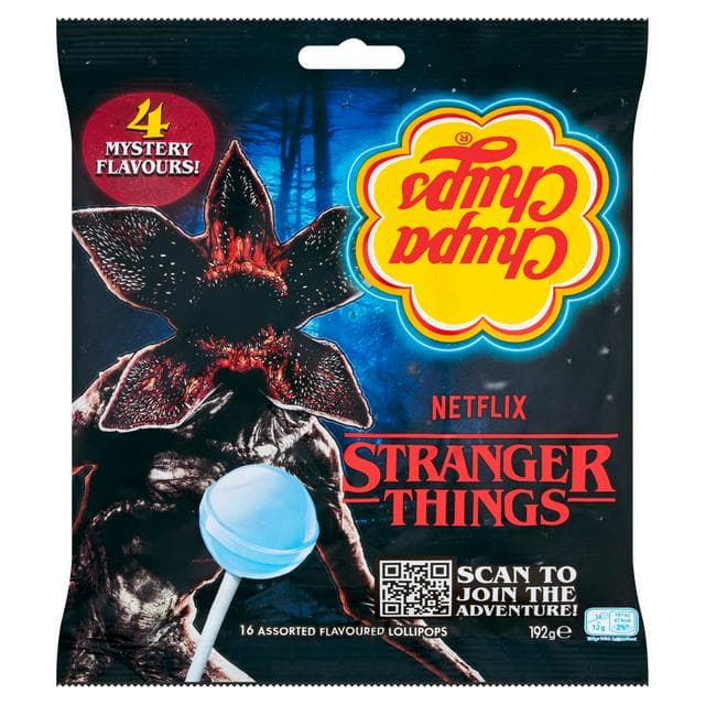 Chupa Chups 16 x Netflix Stranger Things Upside Down Assorted Flavoured Lollipops 192g - gallery image 1