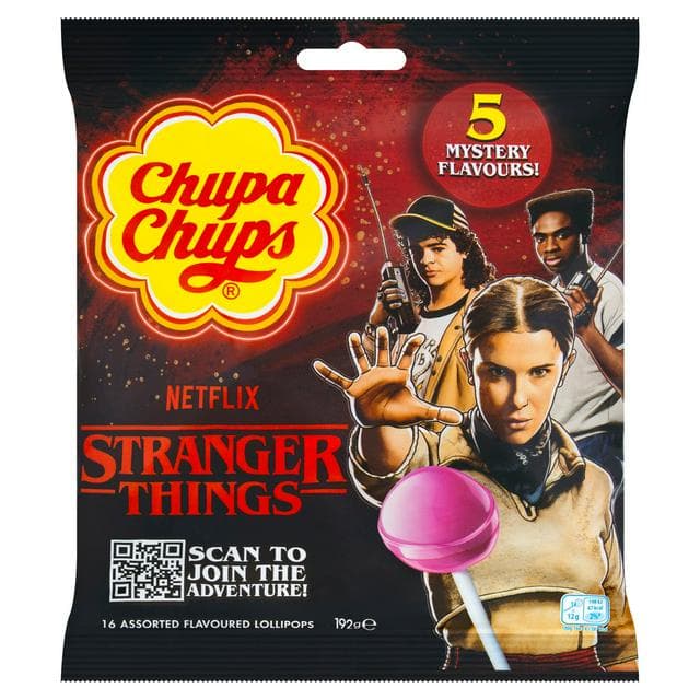 Chupa Chups 16 x Netflix Stranger Things Assorted Flavoured Lollipops 192g - gallery image 1