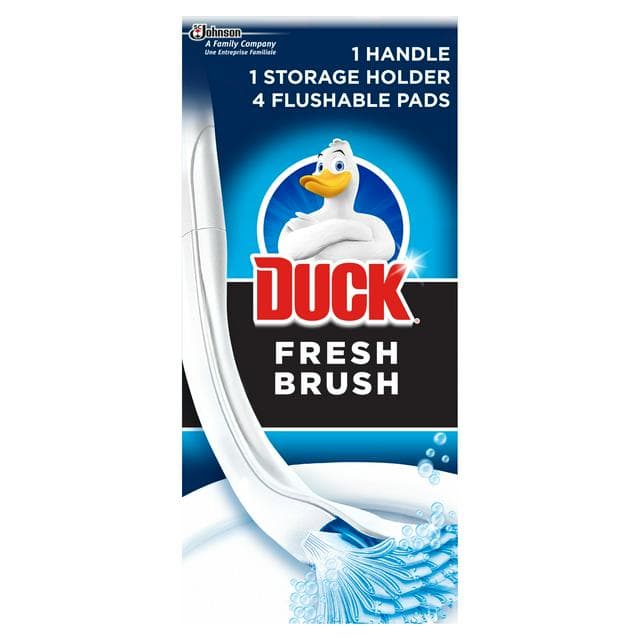 Duck Toilet Cleaner Fresh Brush Handle + 4 Refills - gallery image 1