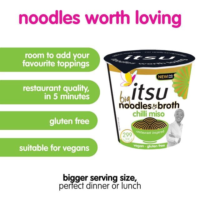 itsu Big Chilli Miso Instant Noodles & Broth Pot 98g - gallery image 2