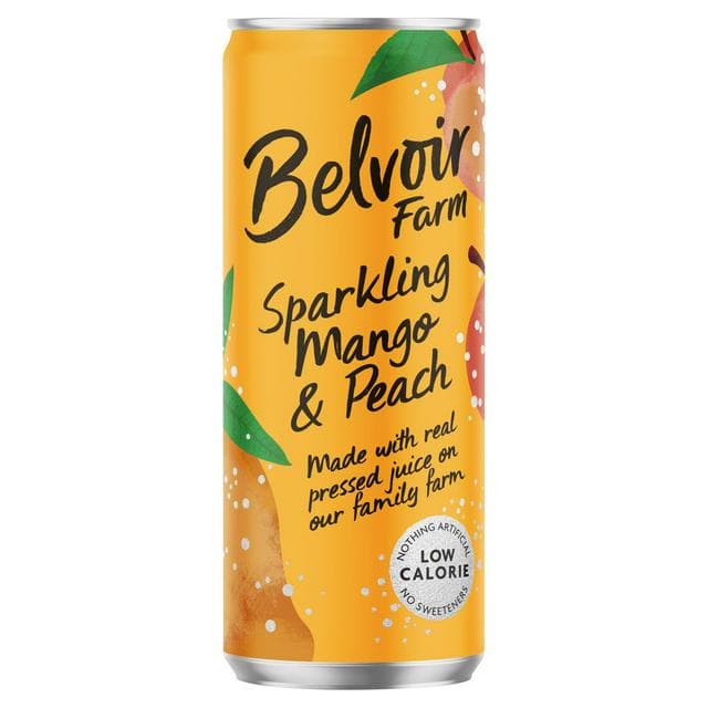 Belvoir Farm Sparkling Mango & Peach 330ml - gallery image 1