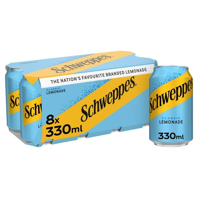 Schweppes Lemonade Cans 8 x 330ml - gallery image 1