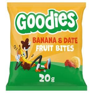 Goodies 20g Banana & Date Kids Snack Fruit Bites