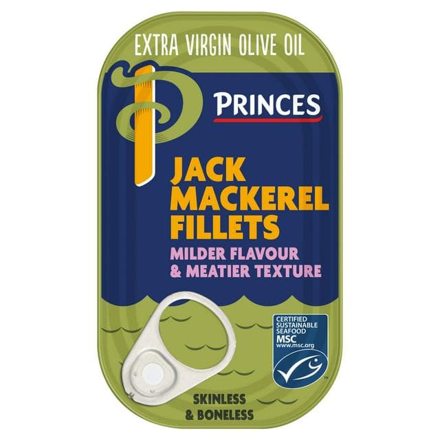 Princes Extra Virgin Olive Oil Jack Mackerel Fillets 125g - gallery image 1