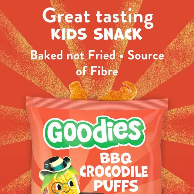 Goodies 4 x 12g BBQ Multipack Kids Snack Crocodile Puffs - gallery image 2