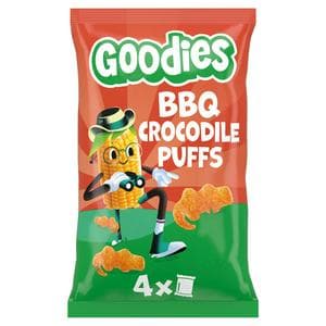 Goodies 4 x 12g BBQ Multipack Kids Snack Crocodile Puffs