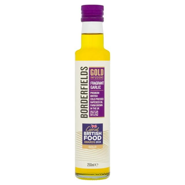 Borderfields Gold Infusions Fragrant Garlic Premium British Cold Pressed Rapeseed Oil 250ml - gallery image 1