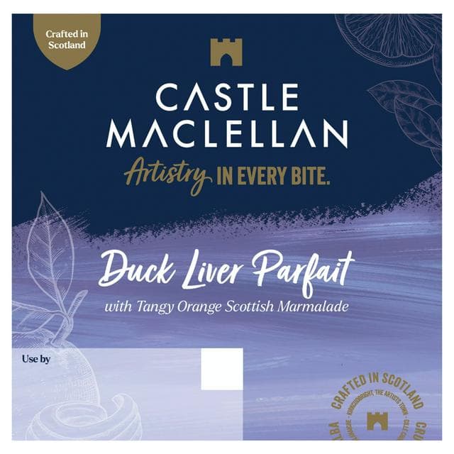 Castle MacLellan Duck Liver Parfait with Tangy Orange Scottish Marmalade 100g - gallery image 1