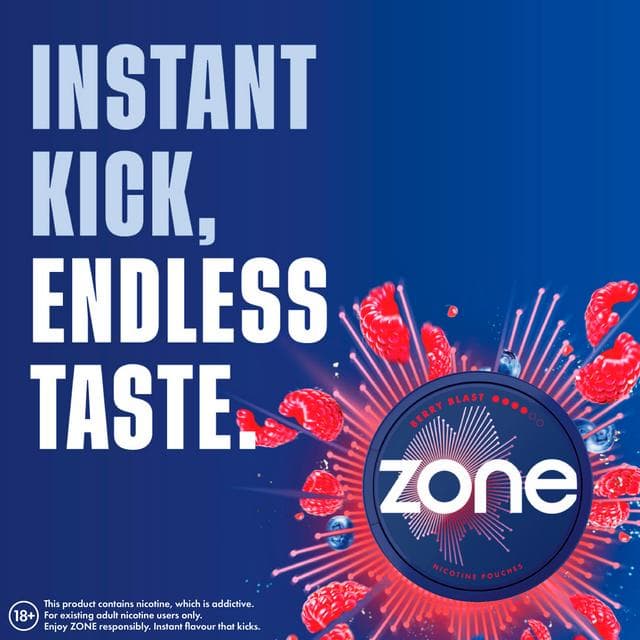 Zone Berry Blast Nicotine Pouches 10mg - gallery image 2