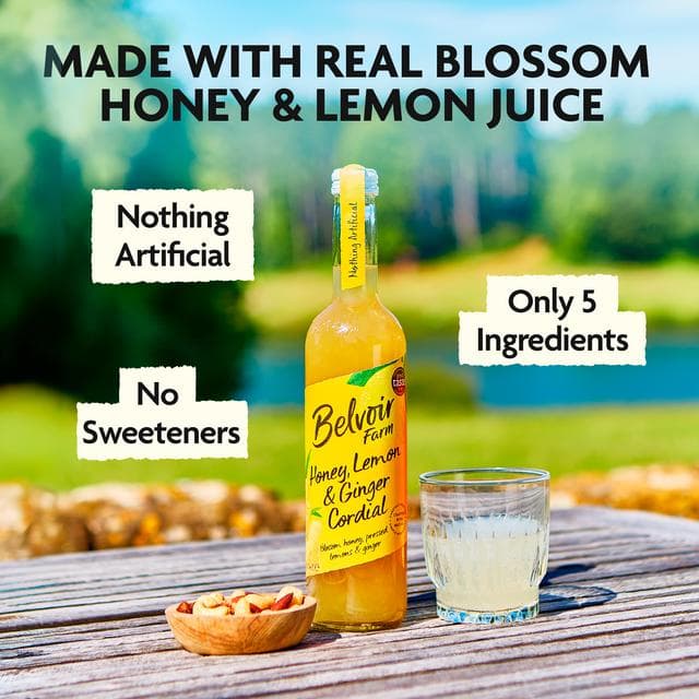 Belvoir Farm Honey, Lemon & Ginger Cordial 500ml - gallery image 2