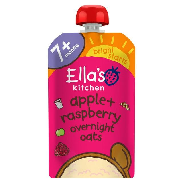Ella's Kitchen Apple + Raspberries Overnight Oats 7+ Months 100g - gallery image 1