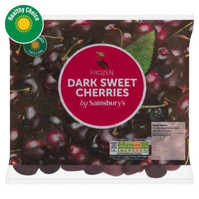 Sainsbury's Frozen Dark Sweet Cherries 300g - gallery image 1