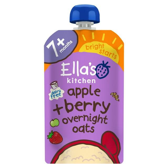 Ella's Kitchen Apple + Berry Overnight Oats 7+ Months 100g - gallery image 1
