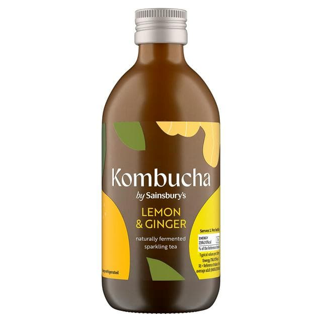 Sainsbury's 330ml Ginger & Lemon Kombucha - gallery image 1
