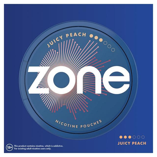Zone Juicy Peach Nicotine Pouches 10mg - gallery image 1