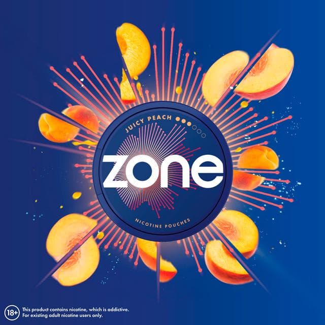 Zone Juicy Peach Nicotine Pouches 10mg - gallery image 5