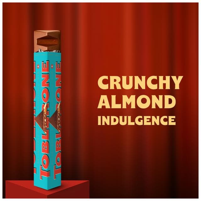 Toblerone Crunchy almonds Chocolate with Honey & Almond Nougat Bar Gifting 340g - gallery image 2