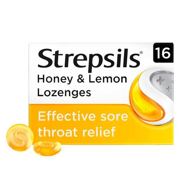 Strepsils Honey & Lemon Lozenges for Sore Throat x16 - gallery image 1