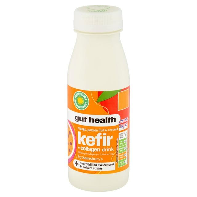 Sainsbury's 250ml Gut Health Mango, Passion Fruit & Coconut Kefir - gallery image 1