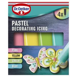 Dr. Oetker 4 x 17g Pastel Decorating Writing Icing