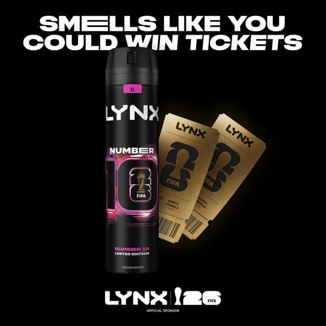 Lynx 250ml FIFA Number 10 Aerosol Body Spray, Limited Edition - gallery image 5