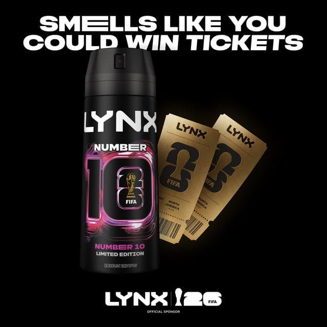 Lynx 150ml FIFA Number 10 Aerosol Body Spray, Limited Edition - gallery image 5