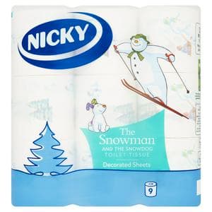 Nicky 9 Toilet Tissue the Snowman & the Snowdog Rolls