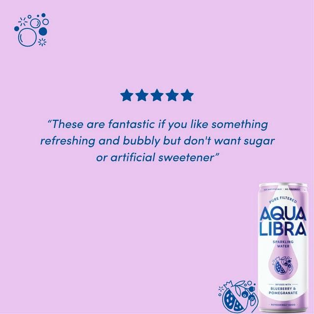 Aqua Libra Sparkling Water Infused with Blueberry & Pomegranate 4 x 330ml - gallery image 4