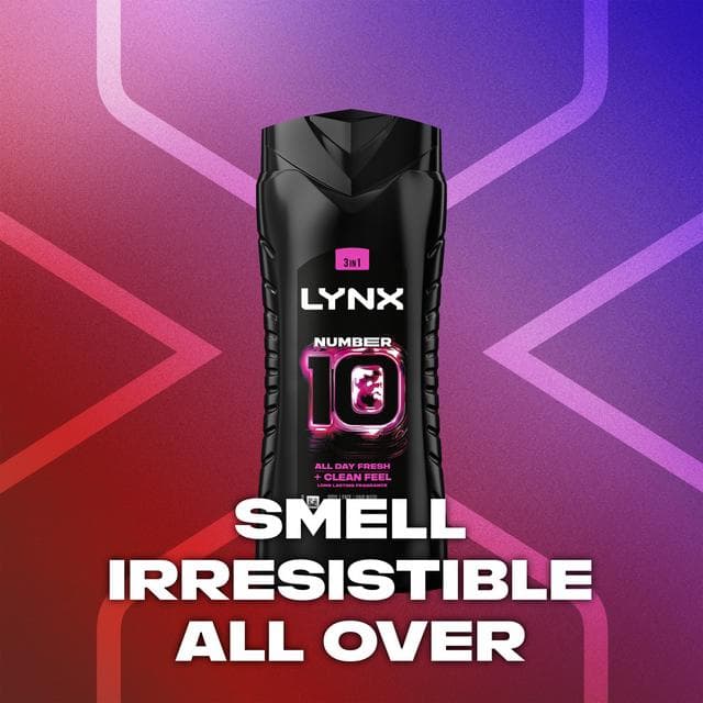 Lynx 500ml Number 10 3 in 1 Body Wash, FIFA Limited Edition - gallery image 2
