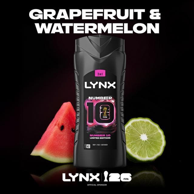 Lynx 500ml Number 10 3 in 1 Body Wash, FIFA Limited Edition - gallery image 3
