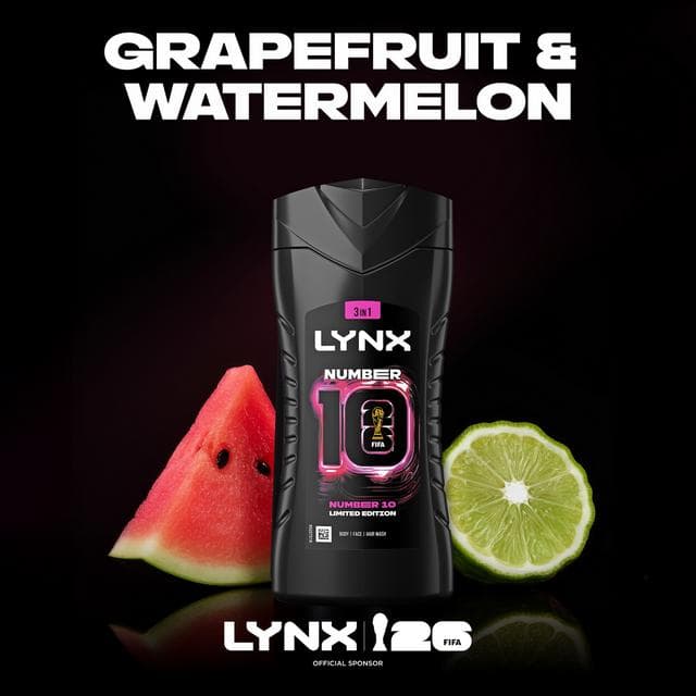Lynx 225ml Number 10 3 in 1 Body Wash, FIFA Limited Edition - gallery image 3