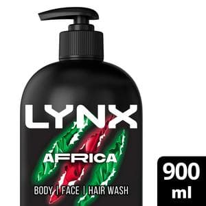Lynx 900ml 3 in 1 Africa Body Wash