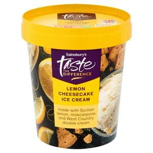 Sainsbury's 480ml Lemon Cheesecake Ice Cream, Taste the Difference