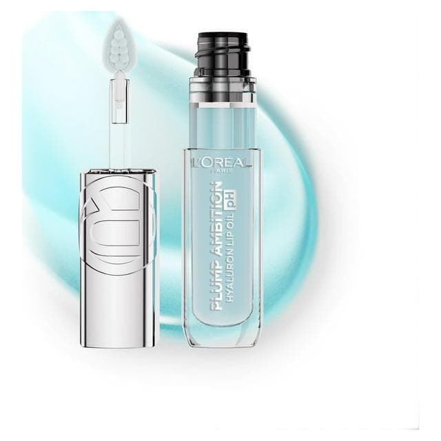 L'Oréal Paris Lip Oil Plump Ambition Transformative PH, HA Acid & Tripeptide 113 Cristal Ice 5ml - gallery image 1