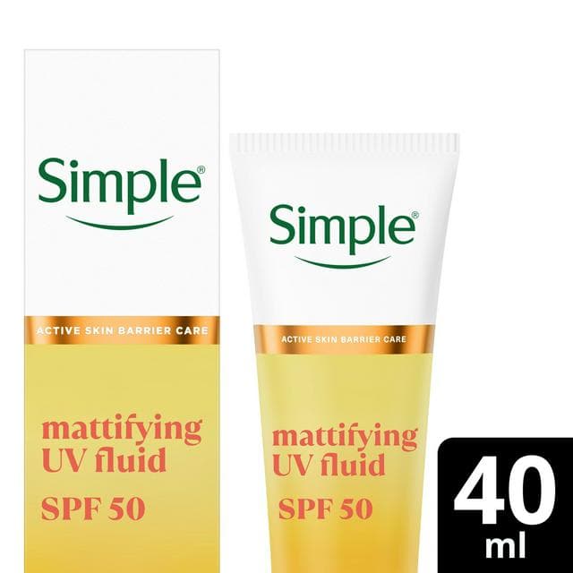 Simple 40ml Mattifying UV Fluid Sunscreen with SPF 50 Sun Protection - gallery image 1