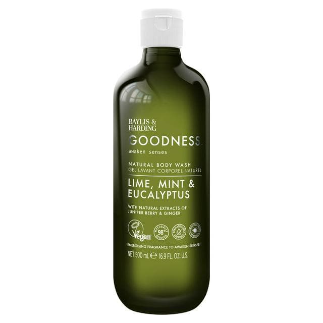 Baylis & Harding 500ml Goodness Awaken Lime, Mint & Eucalyptus Body Wash - gallery image 1