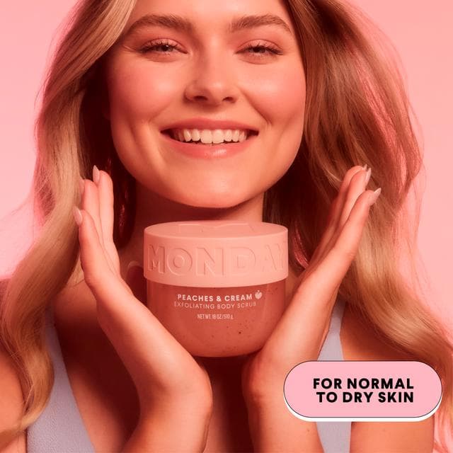 Monday Haircare 510g Peaches & Cream Exfoliating Body Scrub - gallery image 4