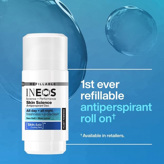 Ineos 50ml Skin Science Sea Salt + Blue Lotus Antiperspirant Roll On Deodorant - gallery image 5