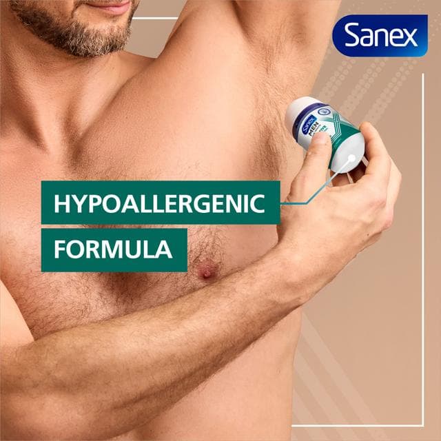 Sanex 50ml Men Sensitive 48h Antiperspirant Roll On Deodorant - gallery image 6