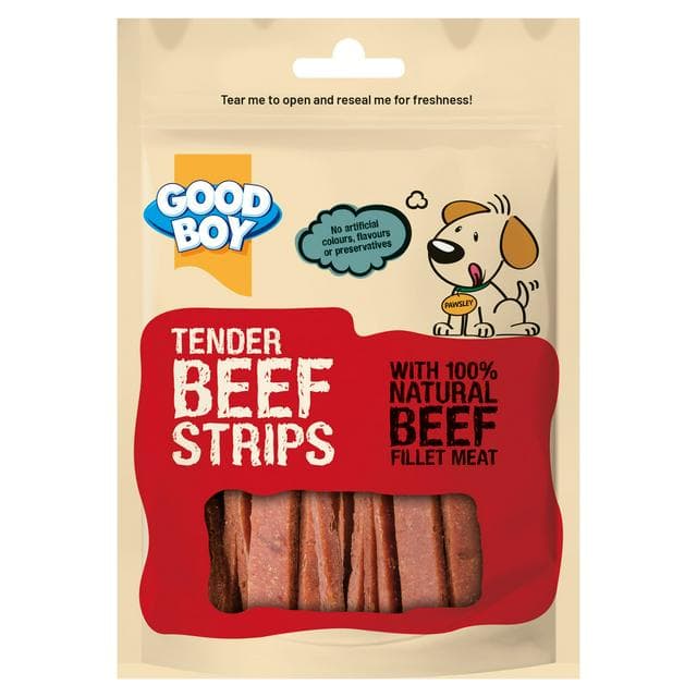 Good Boy 80g Tender Beef Strips Dog Treats - gallery image 1